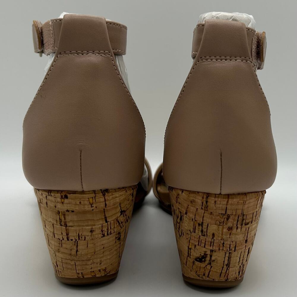 Naturalizer Areda Wedge Sandal Size 8.5 Wide NEW Cork Bottom Vintage Mauve - Picture 5 of 9